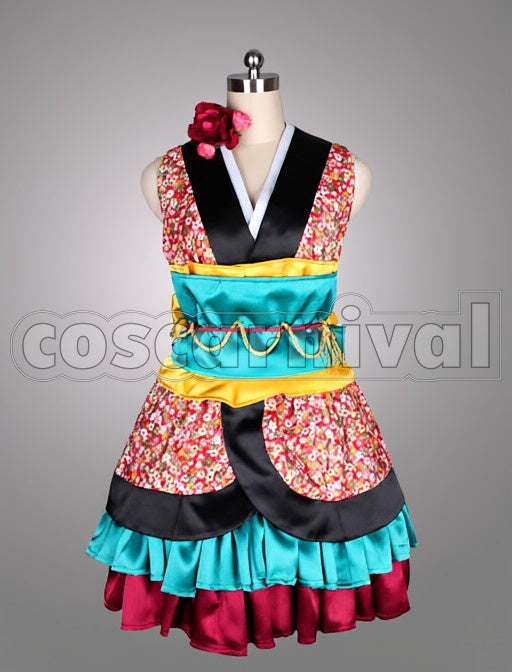 GUMI Hana no Mai Kimono cosplay costume from Vocaloid, front view 3