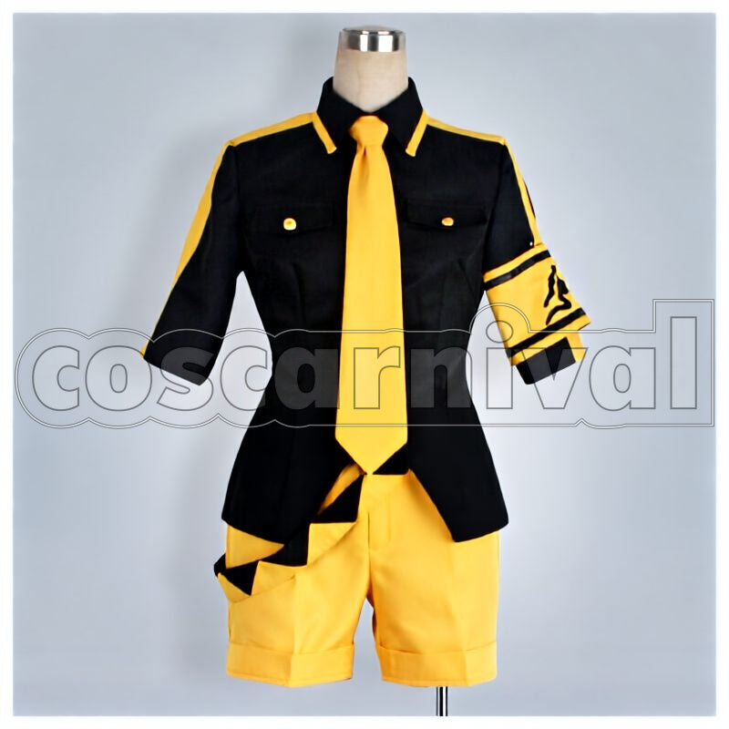 Len Love is War Cosplay cosplay costume from VOCALOID2 Kagamine, front view 1