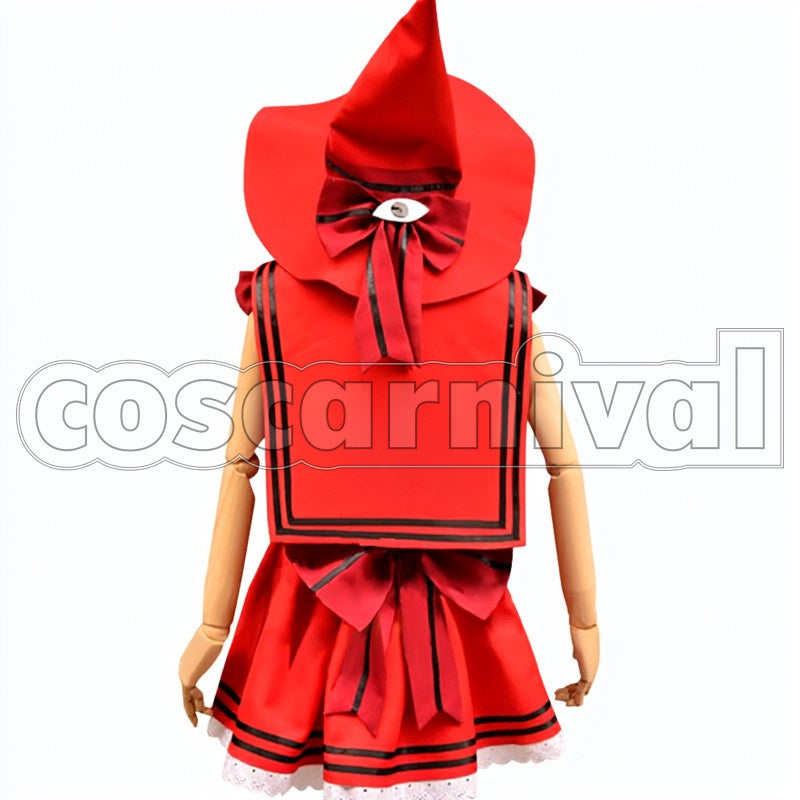 Great Blue Sea Wadanohara Red cosplay costume from Wadanohara and the, back view