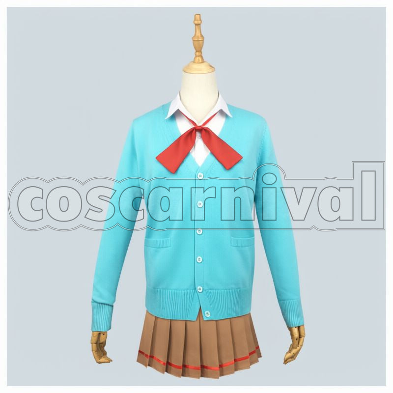 Learn Fumino Furuhashi Cosplay cosplay costume from We Never, front view 1