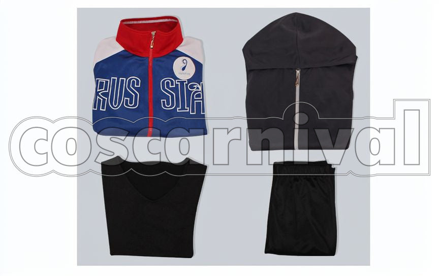 ICE Yuri Plisetsky Jersey Uniform Cosplay cosplay costume from Yuri!!! on, set view