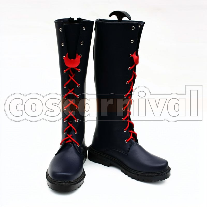 Series Hitoshiki Zerozaki Dark Blue Long Flat cosplay costume from Zaregoto, front view