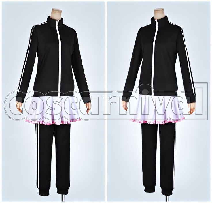 Saga Junko Konno Anime OP Adabana Necromancy Cosplay cosplay costume from Zombie Land, front view 2