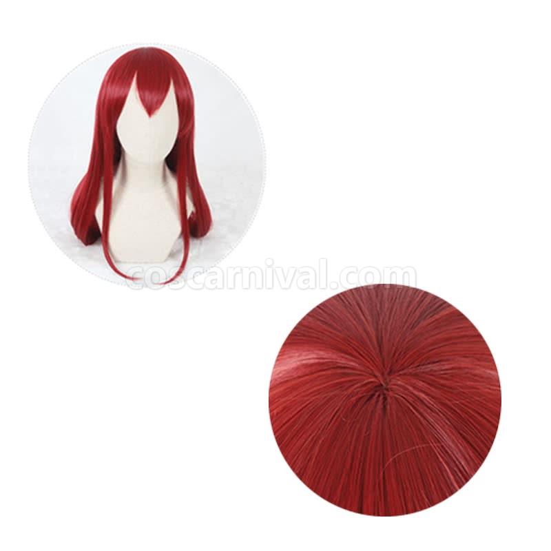 100 cm long steinsgate 0 kurisu makise crimson straight wigs costumes