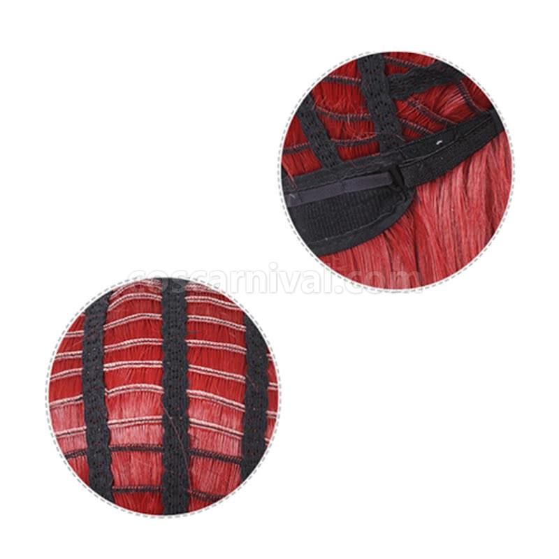 100 cm long steinsgate 0 kurisu makise crimson straight wigs costumes