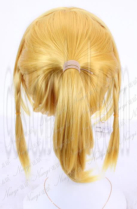 110cm long golden cosplay wig party full ponytail hair new hot sword art online alo custom costume