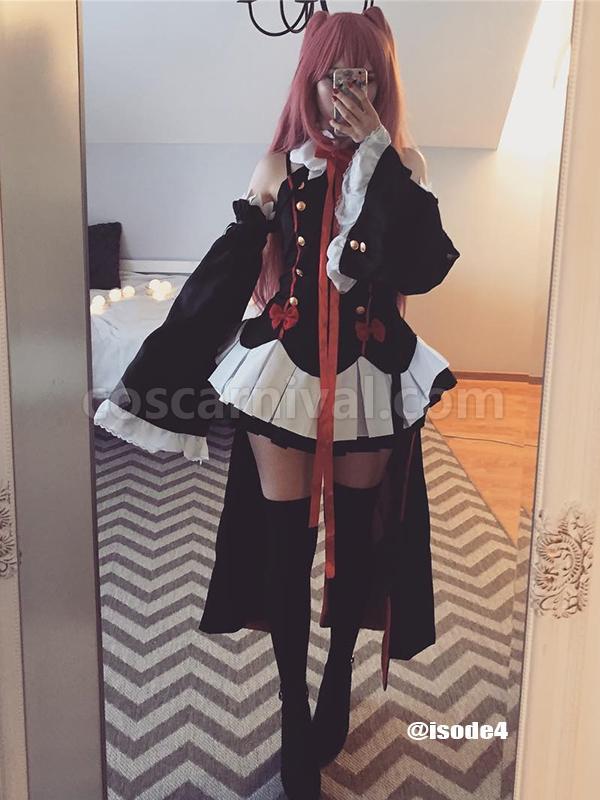 115cm long pink seraph of the end krul tepes wig custom costumes