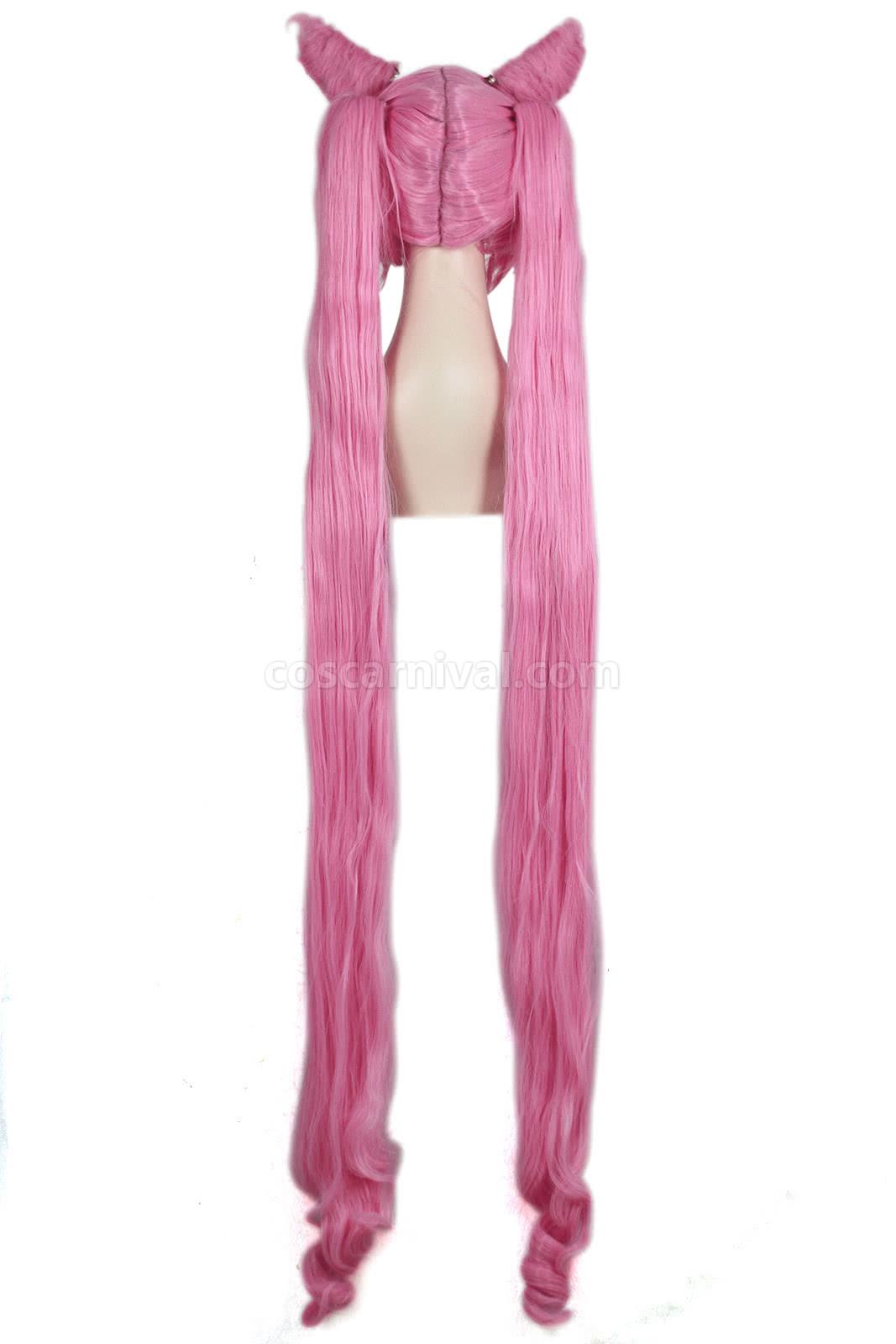 130cm long sailor moon wigs pink woman wigs anime cosplays
