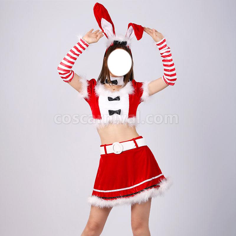 2022 New Christmas Bunny Girl Sexy Maid Costumes coscarnival01112297