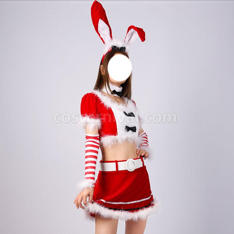 2022 New Christmas Bunny Girl Sexy Maid Costumes coscarnival01112303