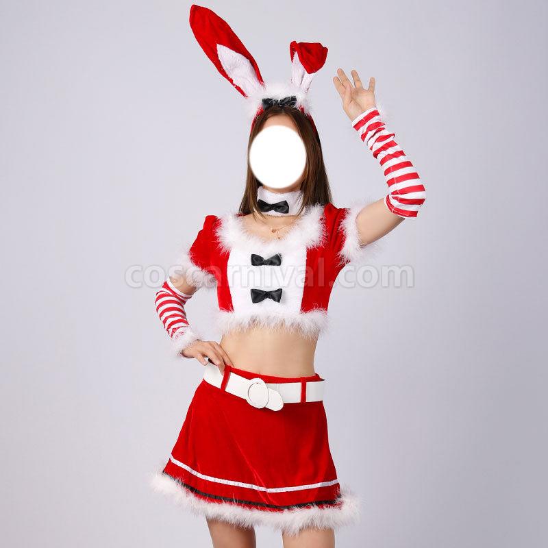 2022 New Christmas Bunny Girl Sexy Maid Costumes coscarnival01112311