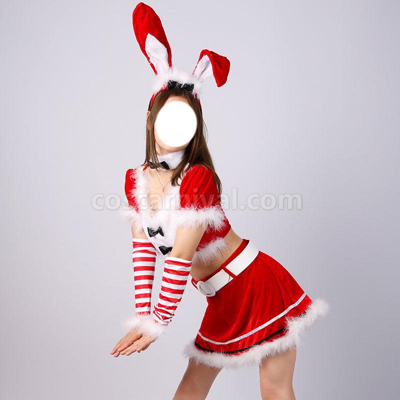 2022 New Christmas Bunny Girl Sexy Maid Costumes coscarnival01112320