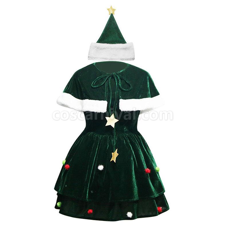 2022 New Christmas Green Christmas Tree Cosplay Costumes coscarnival0111272