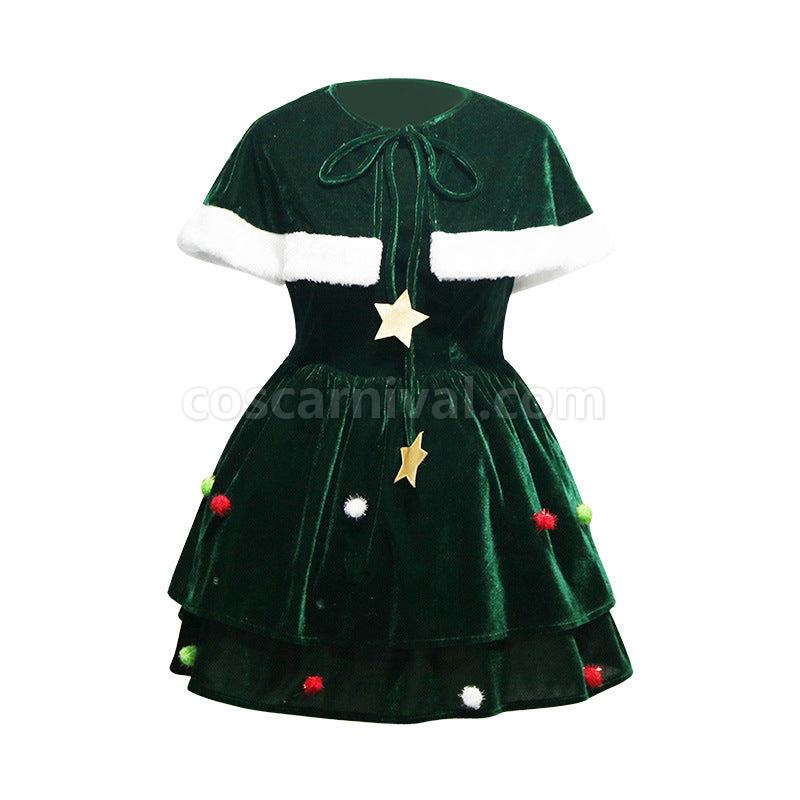 2022 New Christmas Green Christmas Tree Cosplay Costumes coscarnival0111278