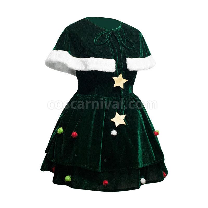 2022 New Christmas Green Christmas Tree Cosplay Costumes coscarnival0111285