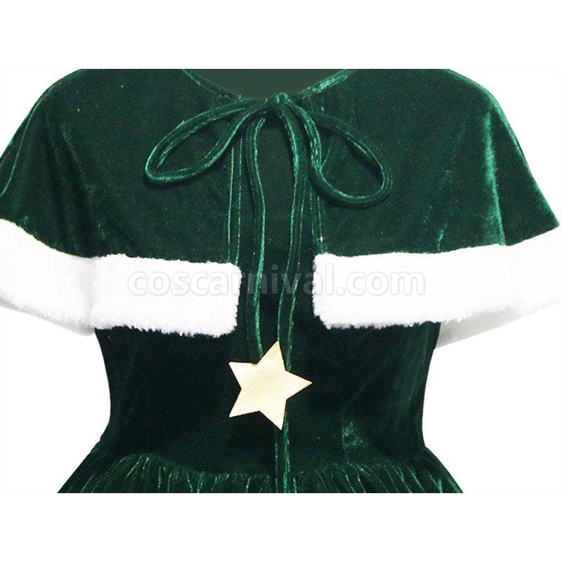 2022 New Christmas Green Christmas Tree Cosplay Costumes coscarnival0111327