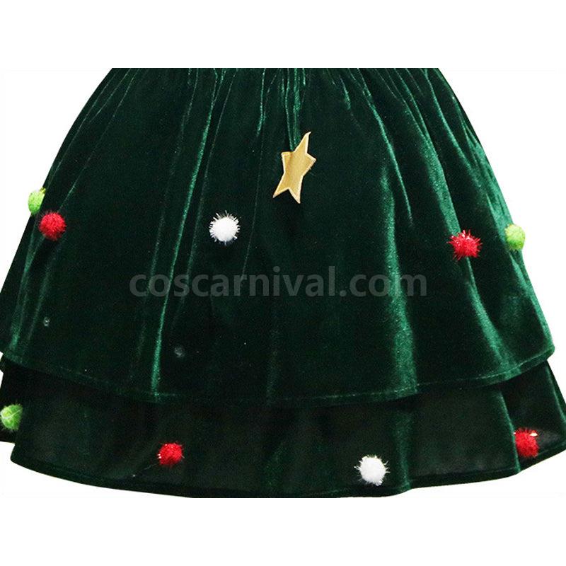 2022 New Christmas Green Christmas Tree Cosplay Costumes coscarnival0111339