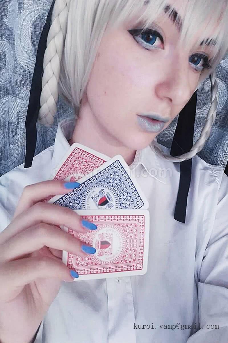 28cm kakegurui momobami kirari synthetic silver wigs custom cosplays