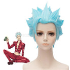 30cm the seven deadly ban short blue synthetic wigs costume