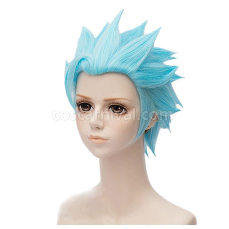 30cm the seven deadly ban short blue synthetic wigs costume