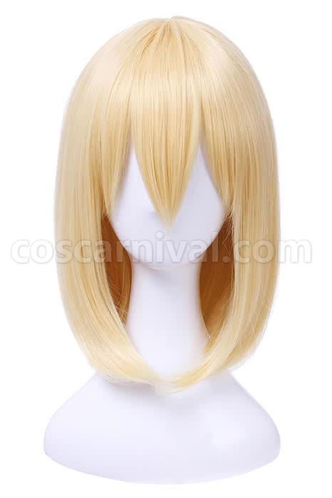 35cm short bob cosplay wig attack on titan amin arnold milk golden hair cosplay costumes