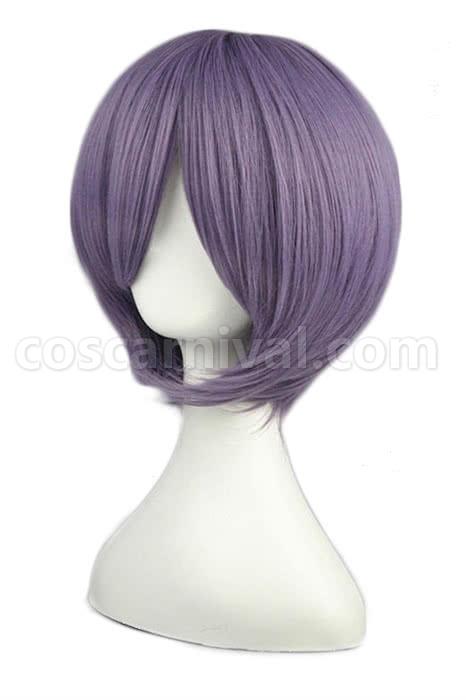 35cm the melancholy of haruhi suzumiya nagato yuki wigs short purple woman wigs custom cosplays