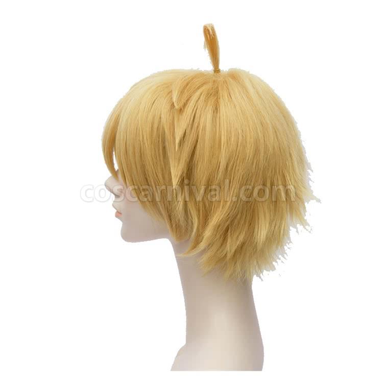 35cmthe seven deadly sins meliodas blond short synthetic wigs anime cosplay