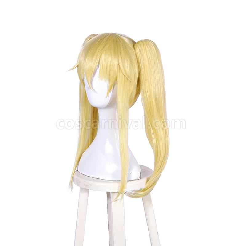 45cm kakegurui saotome meari synthetic yellow wigs anime cosplay