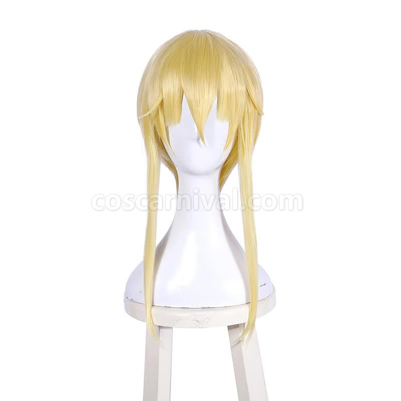 45cm kakegurui saotome meari synthetic yellow wigs anime cosplay