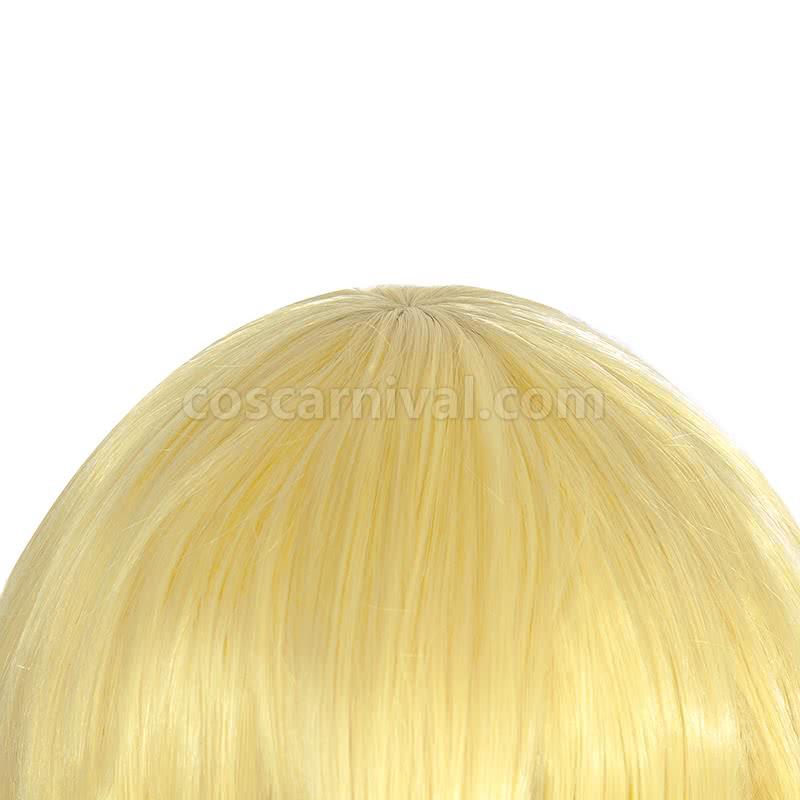 45cm kakegurui saotome meari synthetic yellow wigs anime cosplay