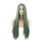 60cm Women Lace Front Wigs Long Straight Dark Green Cosplay Wigs coscarnival011119476