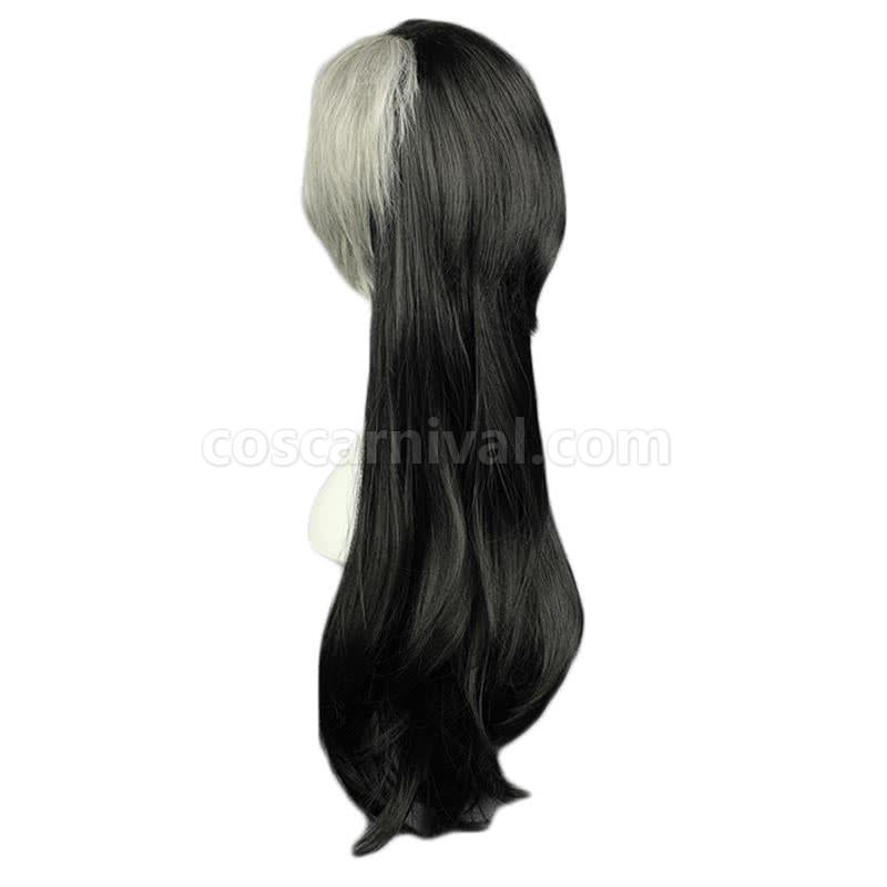 80cm long tokyo ghoul uta female black mixde white wig cosplays