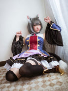 90cm princess connect redive kiruya momochi grey long wigs anime cosplay costume