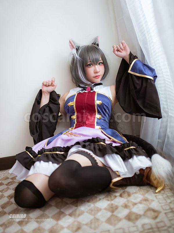 90cm princess connect redive kiruya momochi grey long wigs anime cosplay costume
