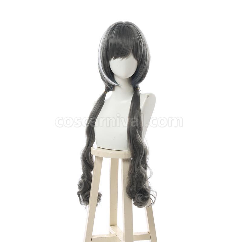 90cm princess connect redive kiruya momochi grey long wigs anime cosplay costume