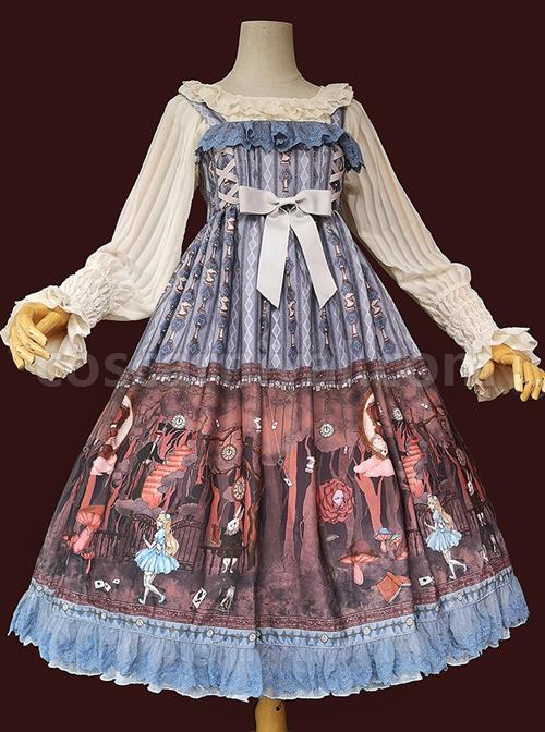 Alice-Dark-Forest-Series-JSK-High-Waist-Classic-Lolita-Sling-Long-Dress-coscarnival-1445