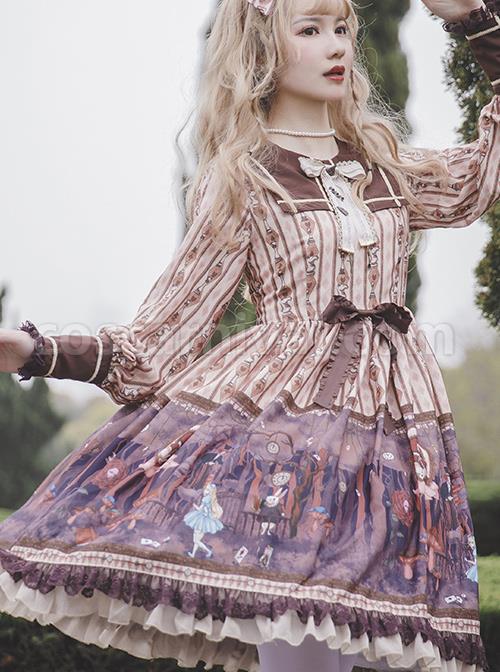 Alice-Dark-Forest-Series-OP-Printing-Classic-Lolita-Long-Sleeve-Dress-coscarnival-1865