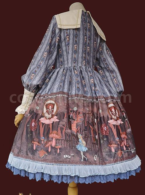 Alice-Dark-Forest-Series-OP-Printing-Classic-Lolita-Long-Sleeve-Dress-coscarnival-1893
