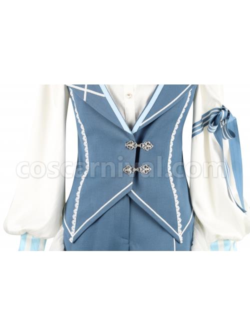 Alice Detective Series Embroidery Prince Retro Lolita Blue Vest coscarnival