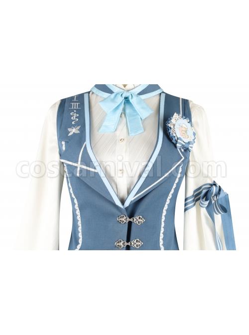 Alice Detective Series Embroidery Prince Retro Lolita Blue Vest coscarnival