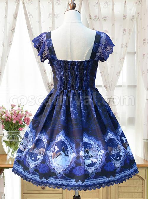 Alice-Little-Red-Cap-Series-Printing-Retro-Slim-Classic-Lolita-Sling-Dress-coscarnival-4313