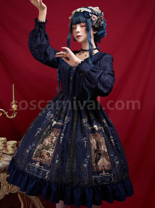 Ancient-Castle-Elf-Series-Doll-Collar-Elegant-Retro-Classic-Lolita-Long-Sleeve-Dress-coscarnival-4856