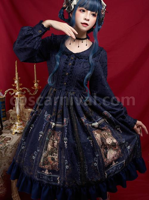 Ancient-Castle-Elf-Series-Doll-Collar-Elegant-Retro-Classic-Lolita-Long-Sleeve-Dress-coscarnival-4872