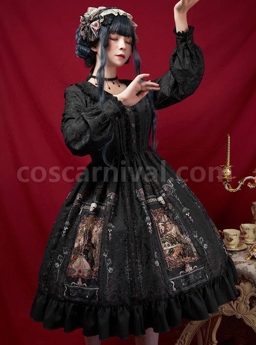 Ancient-Castle-Elf-Series-Doll-Collar-Elegant-Retro-Classic-Lolita-Long-Sleeve-Dress-coscarnival-4886