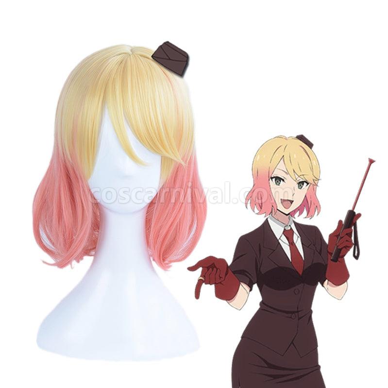Angels of Death Catherine Ward Cathy Short Blond Gradient Pink Cosplay Wigs coscarnival011113471