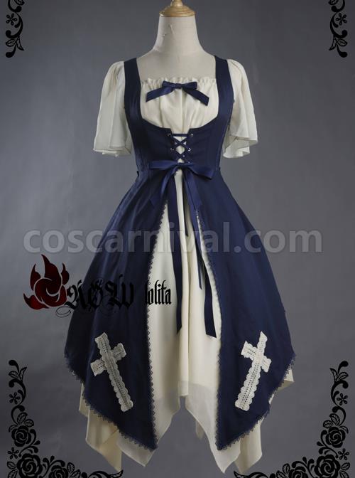 Aria Series Short Sleeve Gothic Lolita Dress coscarnival