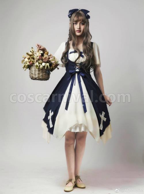 Aria Series Short Sleeve Gothic Lolita Dress coscarnival
