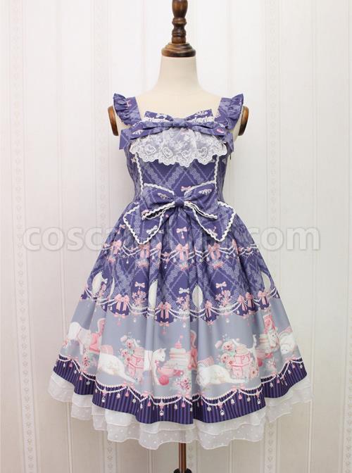 Aristocratic-Cat-Printing-Bowknot-Classic-Lolita-Sling-Dress-coscarnival-3567