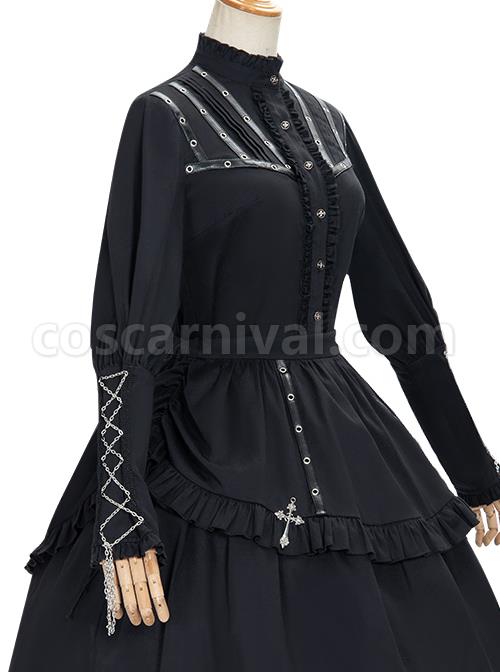 Assassinate Dawn Series Retro Military Style Gothic Lolita Shirt And Skirt Set coscarnival