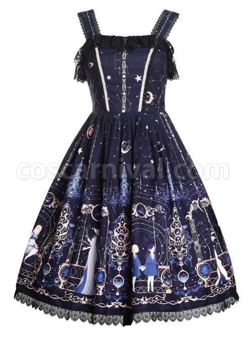 Astrology-College-Series-Printing--JSK-Classic-Lolita-Sling-Dress-coscarnival-3686